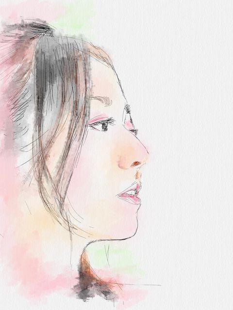 女性 人物画 イラスト 時々 フォト 弘前