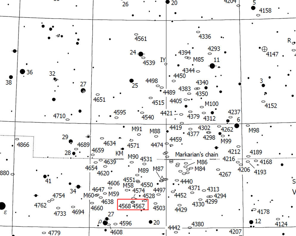 1月23日のロボット望遠鏡 ngc4567 4568 シャム双生児銀河 宇宙は両目で見るのが一番 1月23日のロボット望遠鏡 ngc4567 4568 シャム双生児銀河 宇宙は両目で見るのが一番