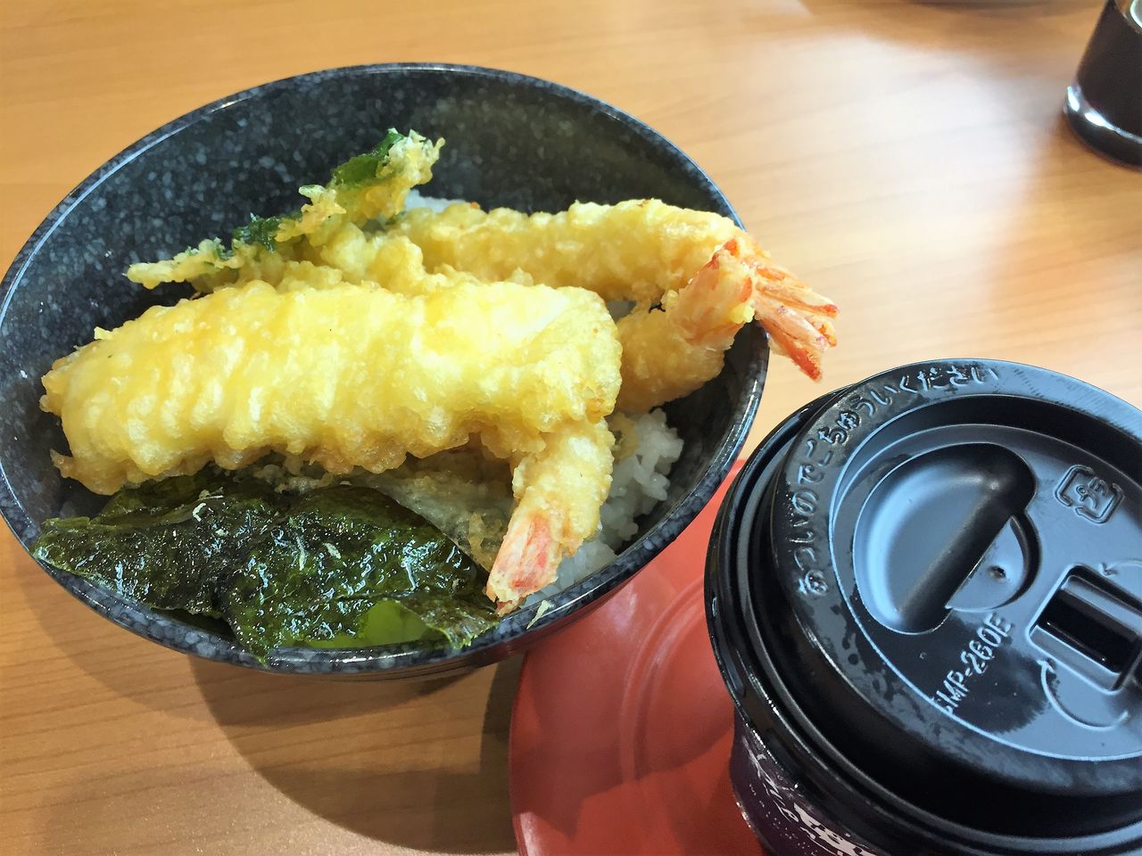 くら寿司のくら出汁天丼 おたけの広島もふもふ