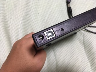 取付後のUSB端子部