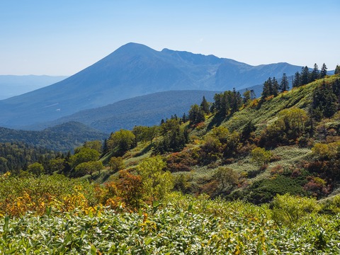 170 藤七温泉に近づくと岩手山が良く見えてくる。