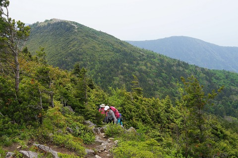 024 東篭ノ登山の右は高峯山。