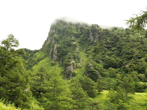 13 特徴的な山容の牙山。