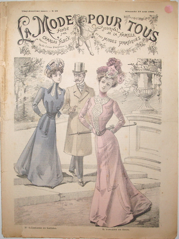 LA MODE POUR TOUS』(1900年発行のパリのファッション紙 LA MODE POUR TOUS』(1900年発行のパリのファッション紙