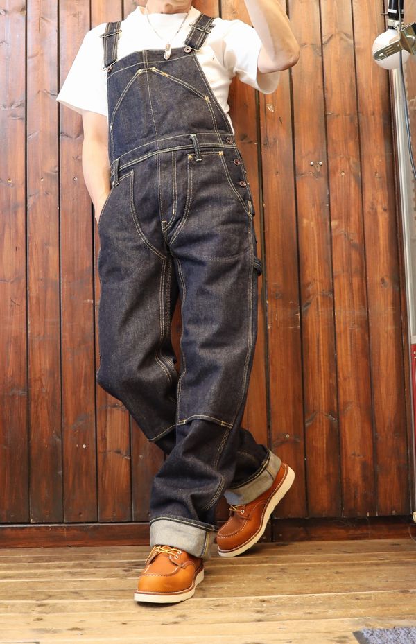 オーバーオールの常識を破る21ozデニムオーバーオール!!! : バイク