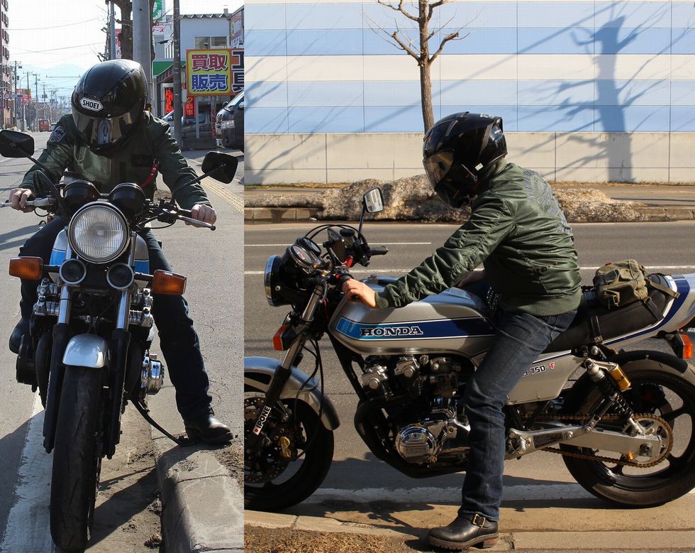 バイクから降りても、街にとけ込むALPHA L-2B メッシュMC バイクから降りても、街にとけ込むALPHA L-2B メッシュMC