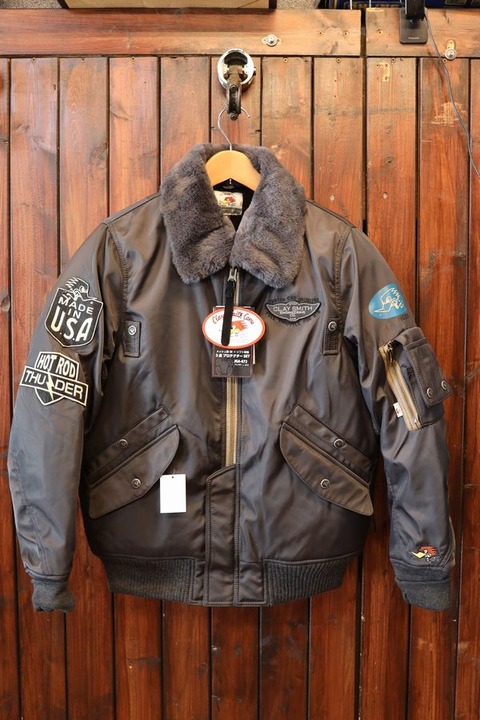 CLAYSMITHクレイスミス　フライトジャケット【美品】 クレイスミス フライトジャケット DRAG-GUN （ネイビー） （Mサイズ