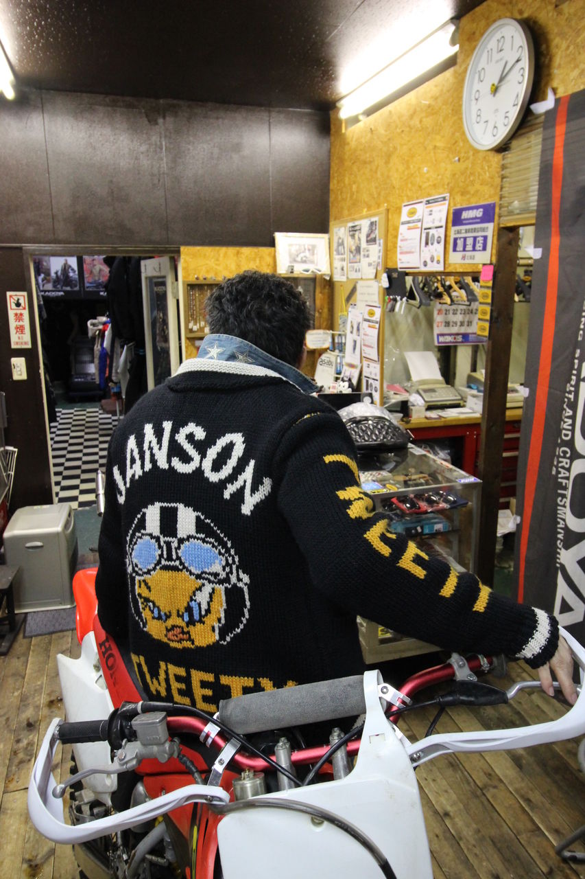 ツナギの上にvanson Looney Tunes 3gニット バイクウェアとアメカジ ショップhistory