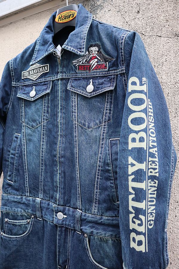 オールインワン betty boop Mサイズ インディゴ オールインワン betty boop Mサイズ インディゴ