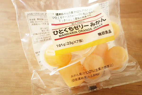 無印良品のひとくちゼリーみかん美味しすぎ