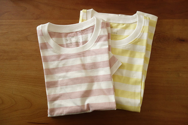 無印良品で子ども用のTシャツが激安だった
