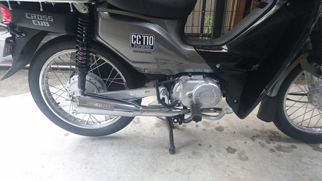 クロスカブマフラー変更 MORIWAKIメガホン→RPM80D-RAPTOR クロスカブマフラー変更 MORIWAKIメガホン→RPM80D-RAPTOR