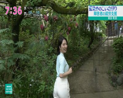 NHKの女子アナさん、ピタパン巨尻で朝から刺激が強すぎる