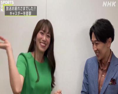 中川安奈アナ　巨乳が揺れすぎて男性アナに見られる！！【GIF動画あり】