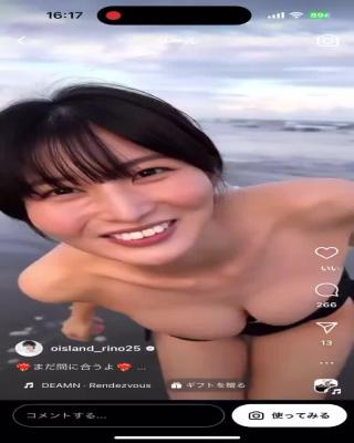 【動画】黒ビキニで近づいてきてグルッ回ってくれる綺麗な谷間の美女♪