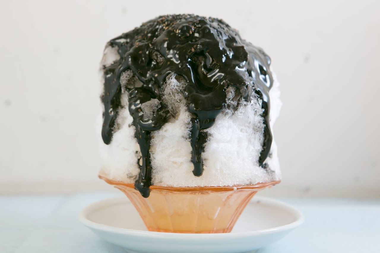 ひとひのかき氷 黒ごま 日本茶カフェ一日 ひとひ ひとひのかき氷 黒ごま 日本茶カフェ一日 ひとひ