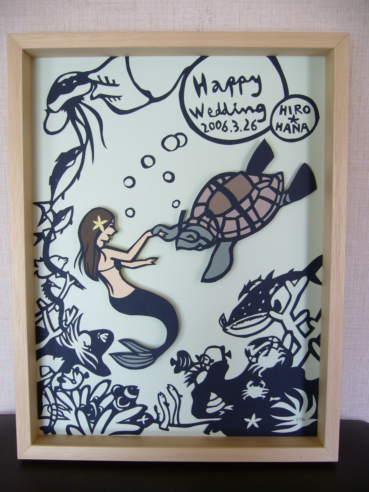 戸田有香 切り絵展 日本茶カフェ一日 ひとひ