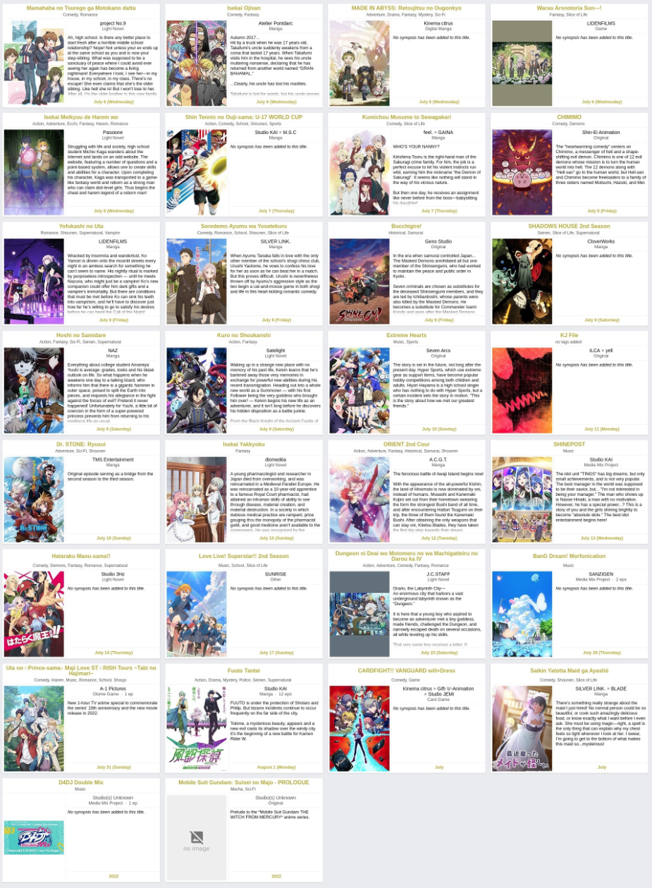 海外の反応 22年夏期 7 9月 放送アニメ一覧に対する海外の反応 他 海外の反応まとめ ６月27日朝分 Fate雑記 士凛特化 あるふぁ