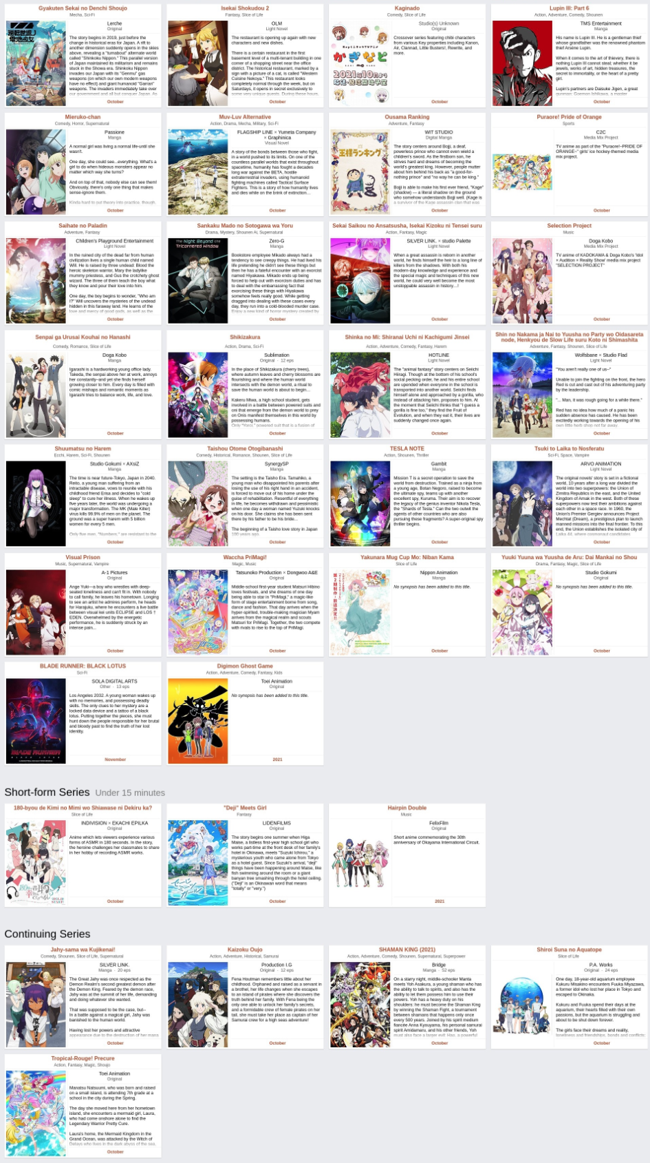 海外の反応 21年秋期 10 12月 放送アニメ一覧に対する海外の反応 海外の反応まとめ 9月24日夜分 Fate雑記 士凛特化 あるふぁ 海外の反応 21年秋期 10 12月 放送アニメ一覧に対する海外の反応 海外の反応まとめ 9月24日夜分 Fate雑記 士凛特化 あるふぁ