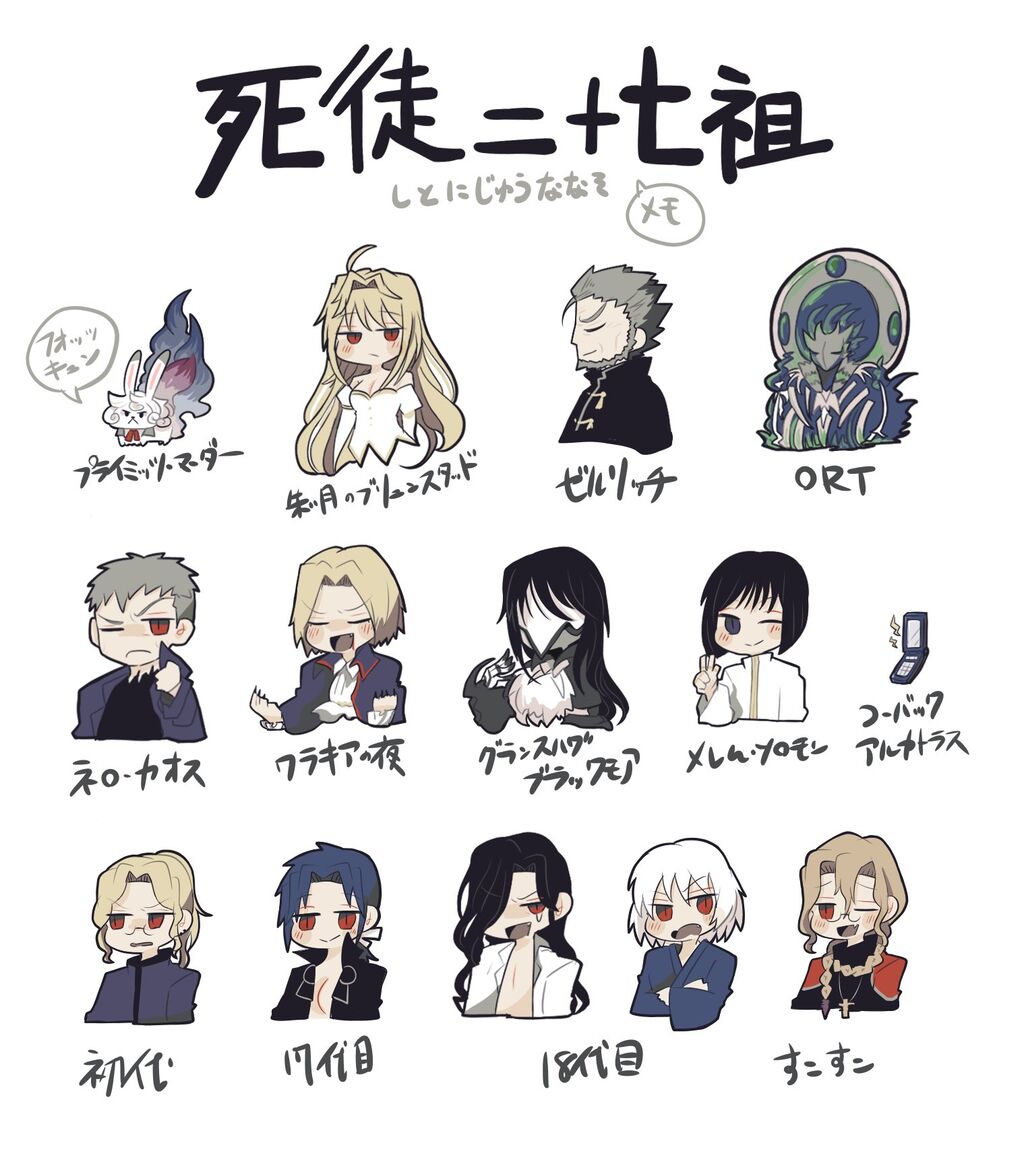 型月スレ 型月 死徒二十七祖ってまだ詳細が不明なキャラ多いよね Fate雑記 士凛特化 あるふぁ