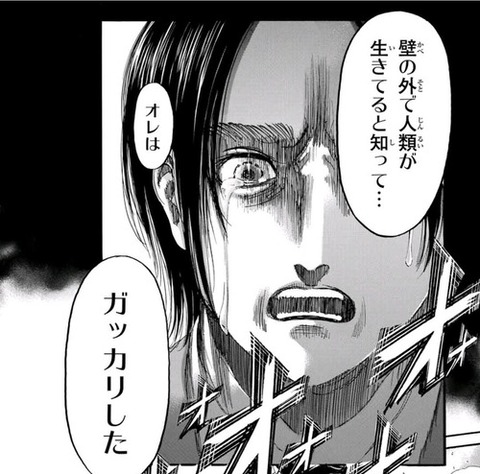 進撃の巨人スレ エレン 壁の外には海があって 空の向こうには自由がある 凄くワクワクしてきたぜ Fate雑記 士凛特化 あるふぁ