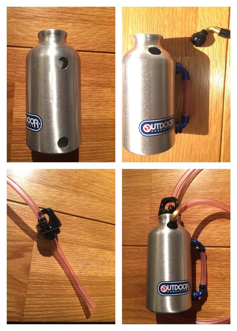 クーラントタンク アルミタンク化 リザーブタンク自作 イタルジェット ドラッグスター180 改造 修理計画 15