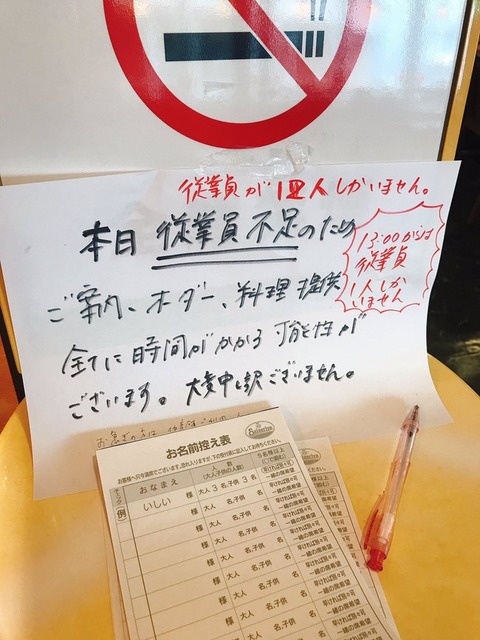 サイゼリア 人手不足