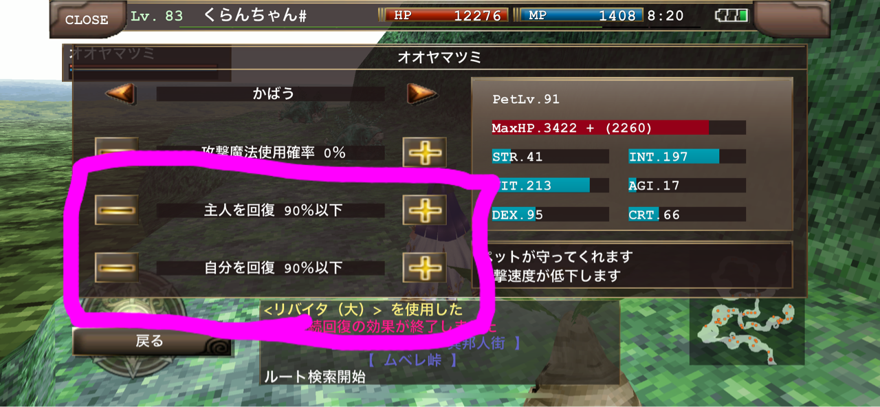 ペットについて ひよりちゃんのイルーナ攻略記