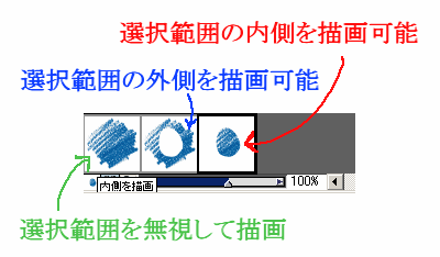 選択範囲の描画設定方法