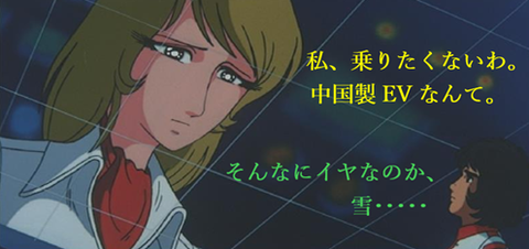 雪　中国製EV