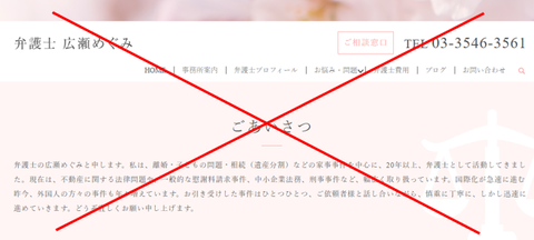 弁護士 広瀬めぐみ バッテン