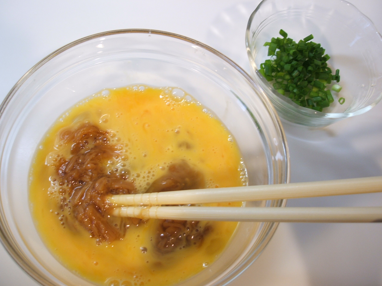 なめたけ卵とじ丼 ホッ とおうちご飯