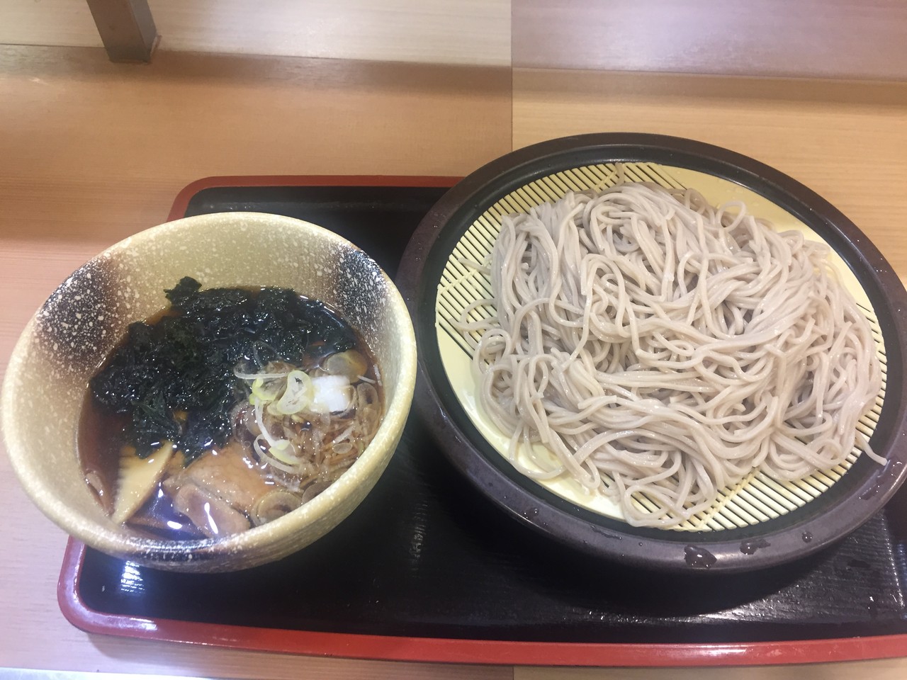 箱根そば本陣 豚つけそば 焼きあまのりと筍添え No 16の日常 箱根そば本陣 豚つけそば 焼きあまのりと筍添え No 16の日常