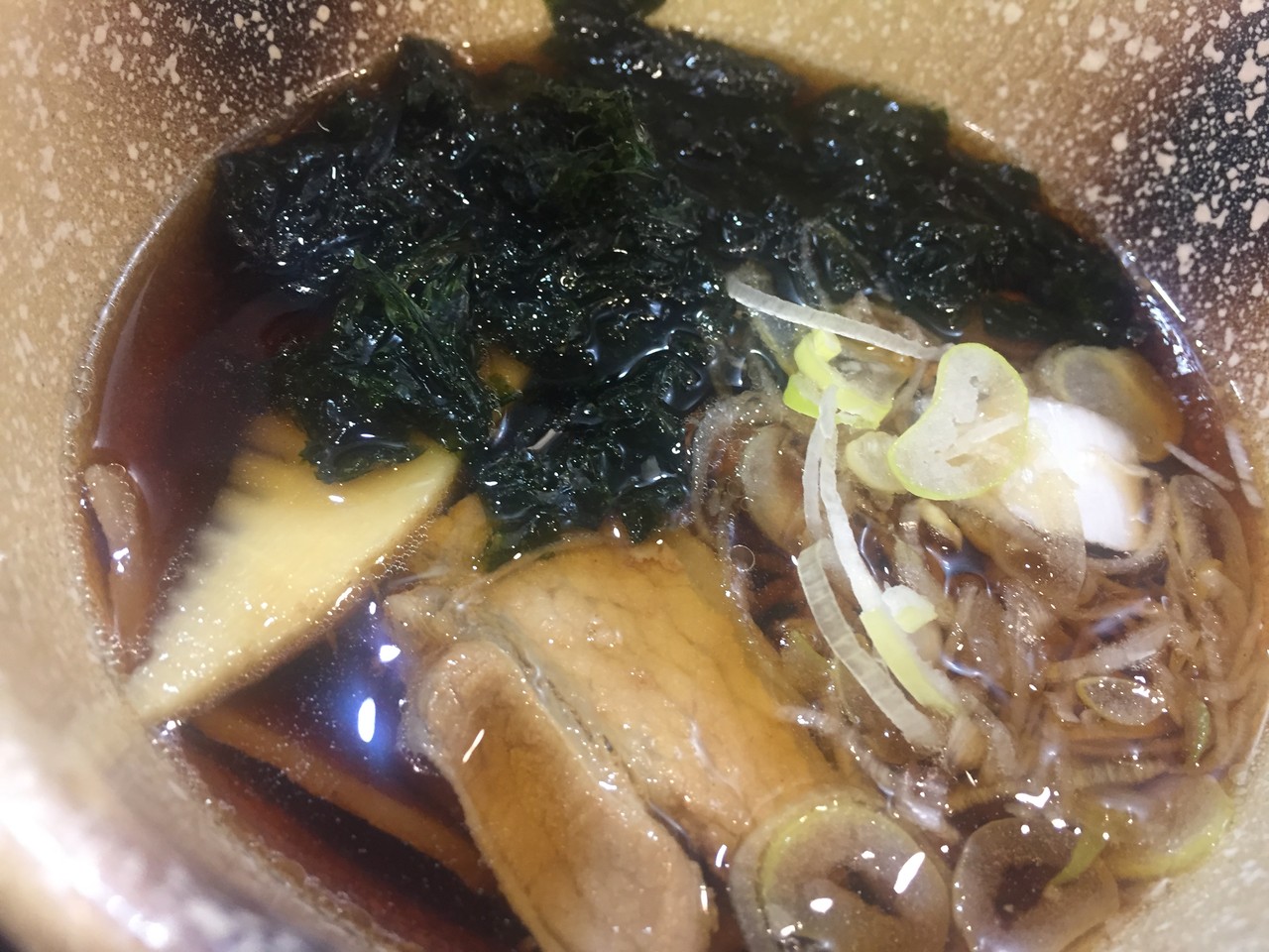 箱根そば本陣 豚つけそば 焼きあまのりと筍添え No 16の日常 箱根そば本陣 豚つけそば 焼きあまのりと筍添え No 16の日常