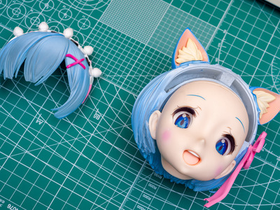 一番くじレム胸像のヘッドを開けてメンテナンス ドールアイに交換やってみた 動画あり ホビログ フィギュア プラモ情報