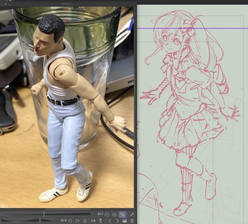 デッサン人形が見当たらなかったからフレディ マーキュリーのフィギュアーツ模写してエロマンガ描いてみた ホビログ フィギュア プラモ情報