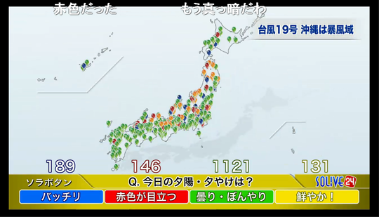 台風19号番組の様子