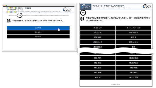 声優総選挙 投票ページ