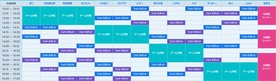 タイムテーブル（愛知）