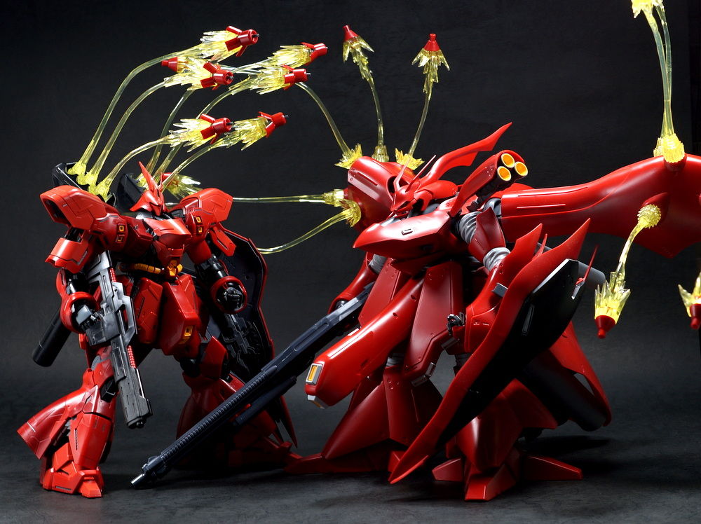 MG サザビー ＆ REナイチンゲール 拡張ファンネルエフェクトセット Amazon.com: Bandai MG 1/100 Sazabi Ver.Ka & 1/100