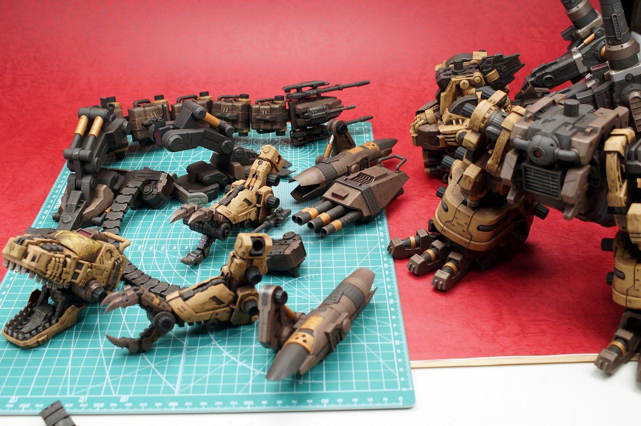 HMM ZOIDS RZ-001OG ゴジュラス・ジ・オーガ 製作06 スミ入れ