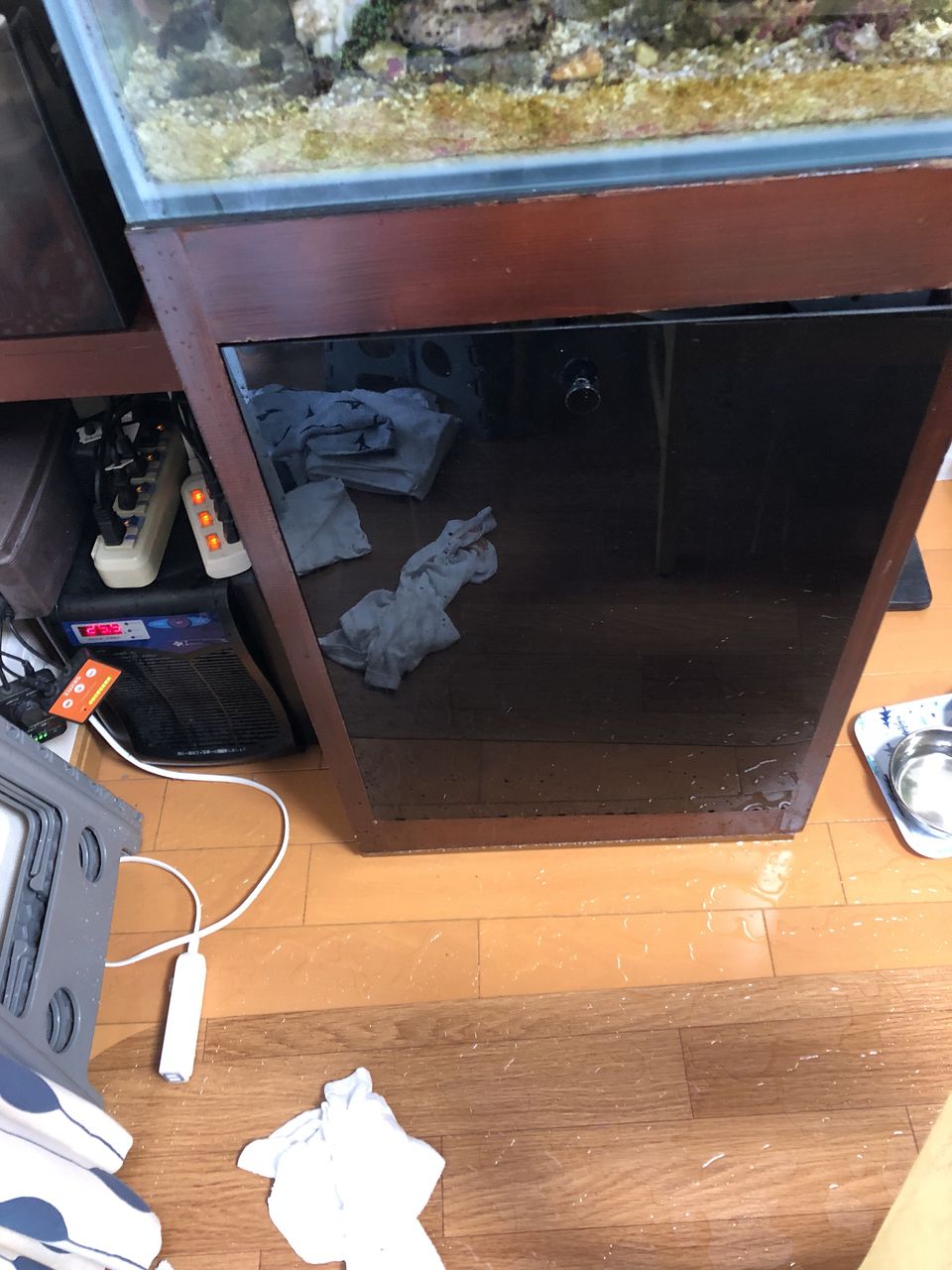 水槽水漏れる