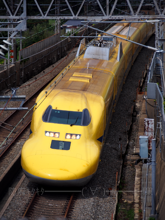 ドクターイエロー撮影 防府市 14 7 8 のぞみ上り検測 T5編成 防府ｷﾀｷﾀ ﾟ ﾟ