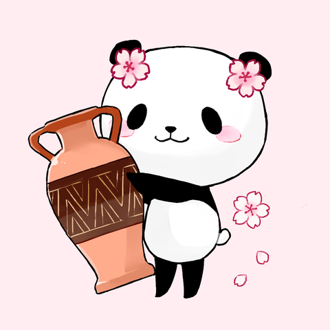 つぼ_茶色(背景あり)