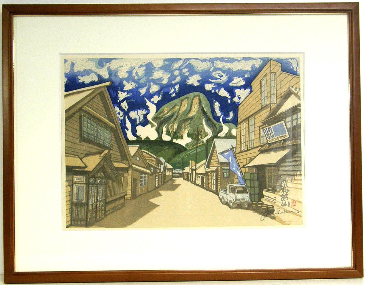 関野潤一郎(舞妓)木版画