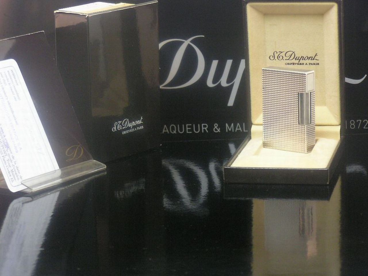 程度・並の上の上↑】S.T.Dupont シルバー マイクロ ダイヤモンド 