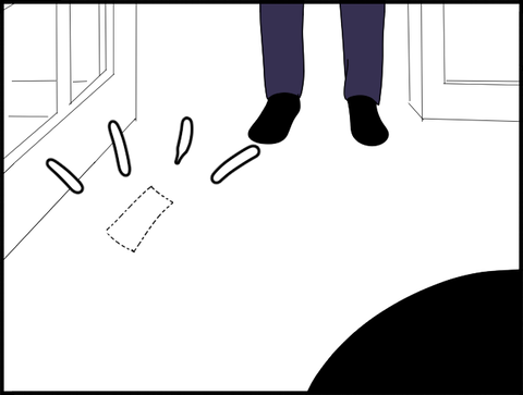 床を指差す旦那