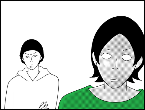 旦那が私を睨む