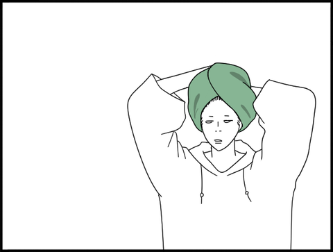 シャワー後ホリー