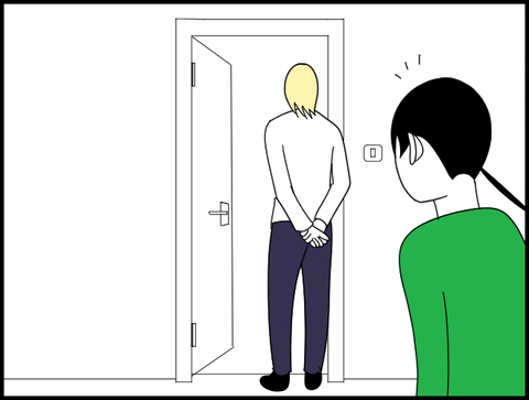 旦那に気づくホリー